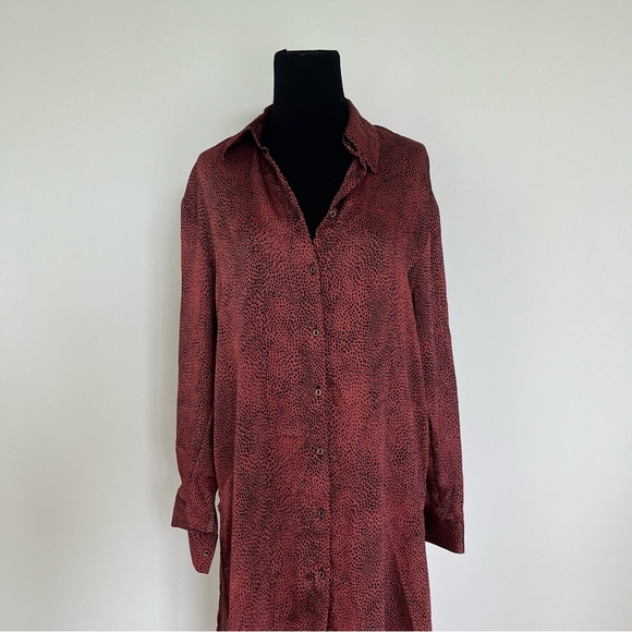 Zara red leopard print dress. Size small NWOT - Picture 6 of 16